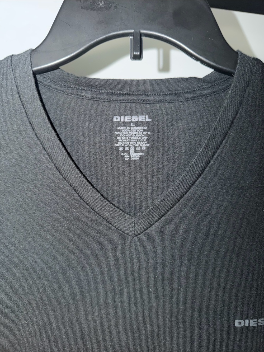 Diesel Men's V-Neck Sweater in Black